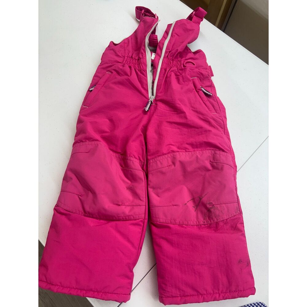 Girl's Amazon Essentials Pink Bibs size 3t